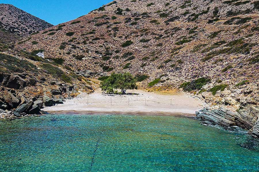 Sikinos isola delle Cicladi in Grecia